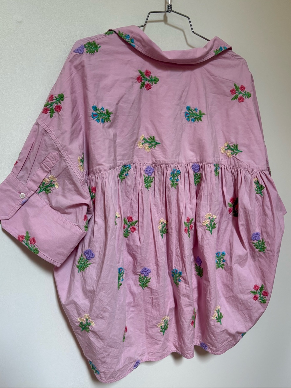 NWOT Maeve Mabel Boxy Embroidered Oxford Shirt Size XL - Picture 10 of 15